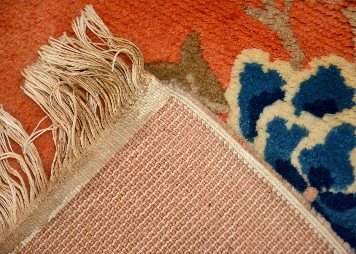 Soft Machine Made Asian Inspired Accent Rug