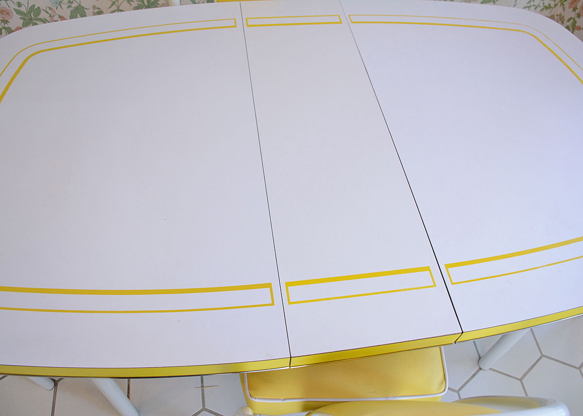 Vintage Yellow and White Dinette Set