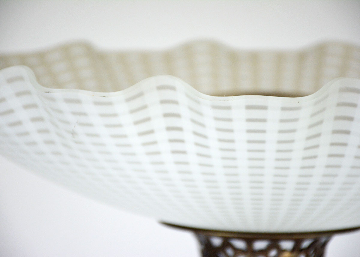 Floor Lamp with Metal and Marble Base