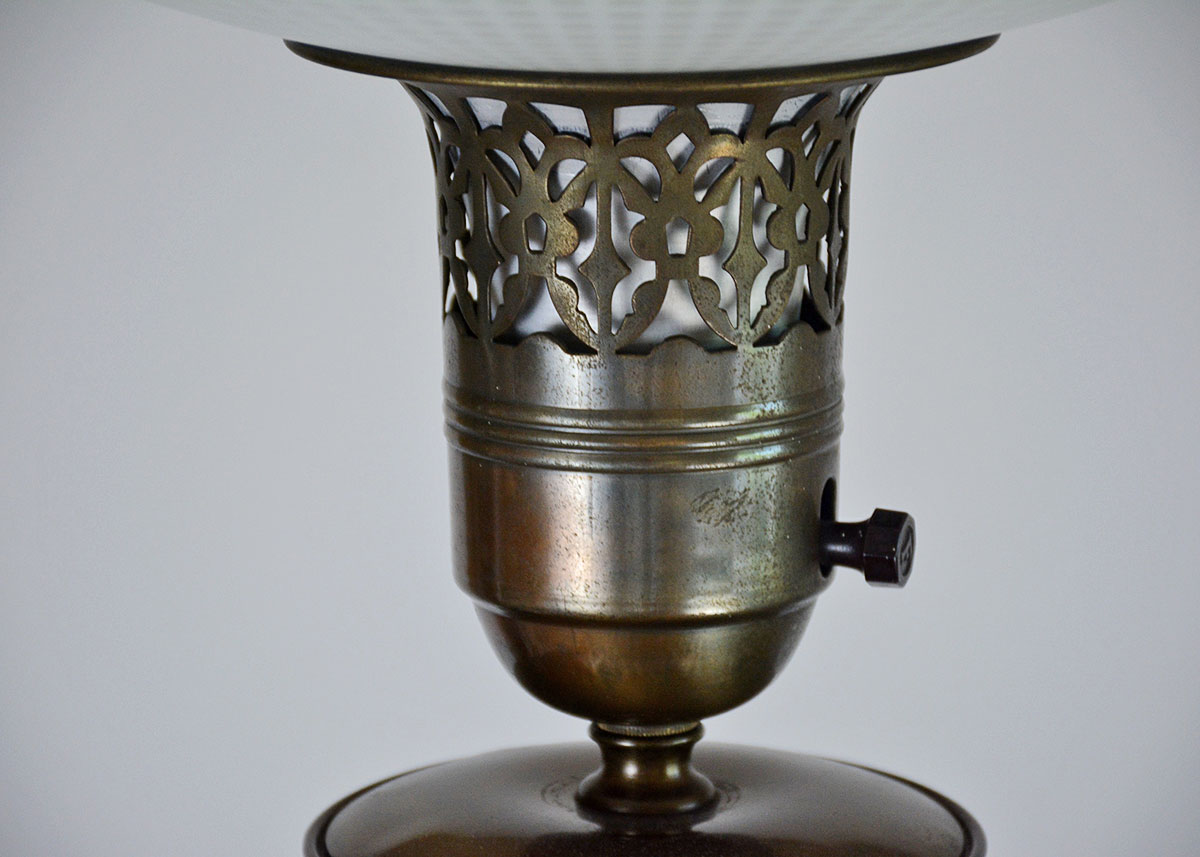 Floor Lamp with Metal and Marble Base