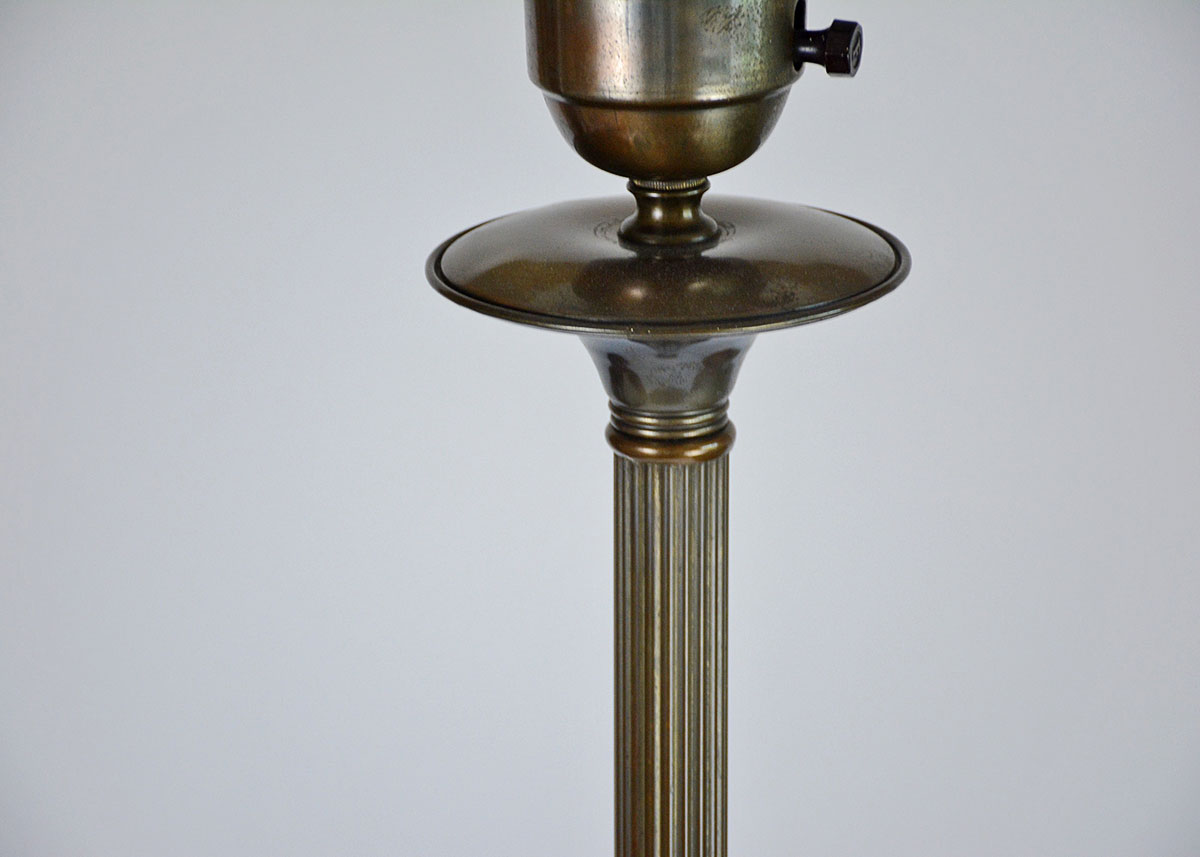 Floor Lamp with Metal and Marble Base