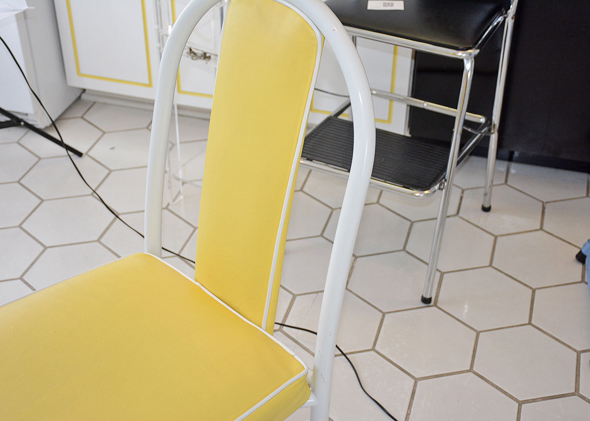 Vintage Yellow and White Dinette Set