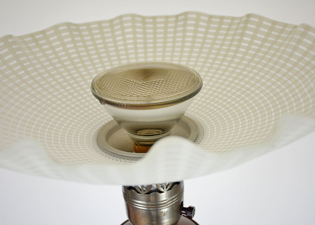 Floor Lamp with Metal and Marble Base