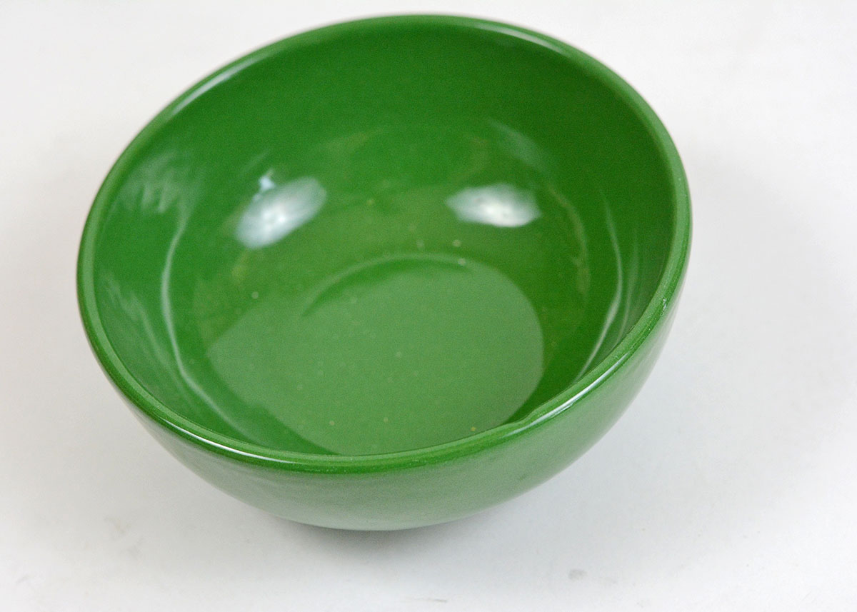 Pair of Ceramic Condiment Dishes in Shades of Green