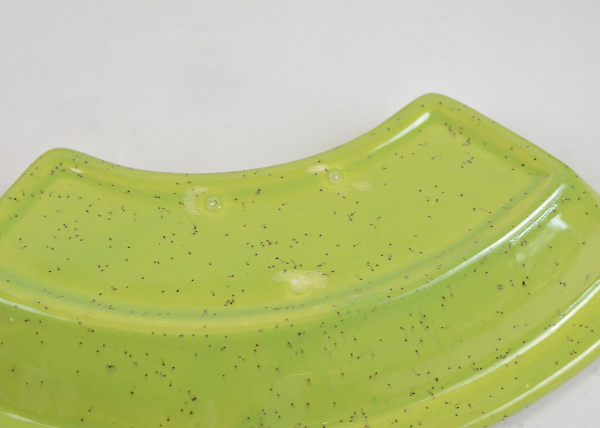 Pair of Ceramic Condiment Dishes in Shades of Green