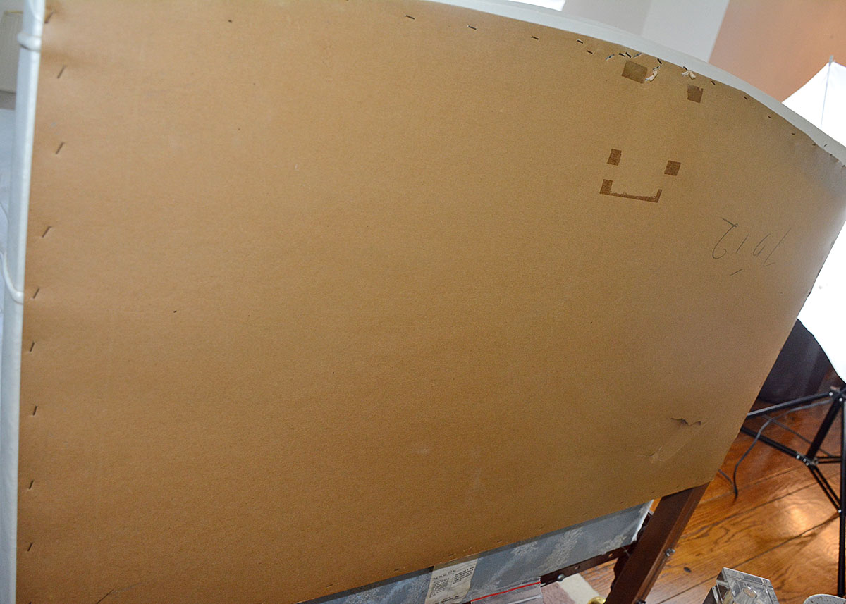 Twin Bed with Pearl White Leatherette Headboard