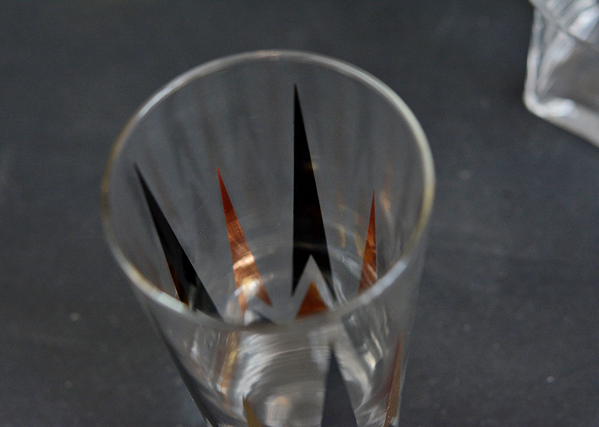 Two Sets of Mid Century Modern Glasses