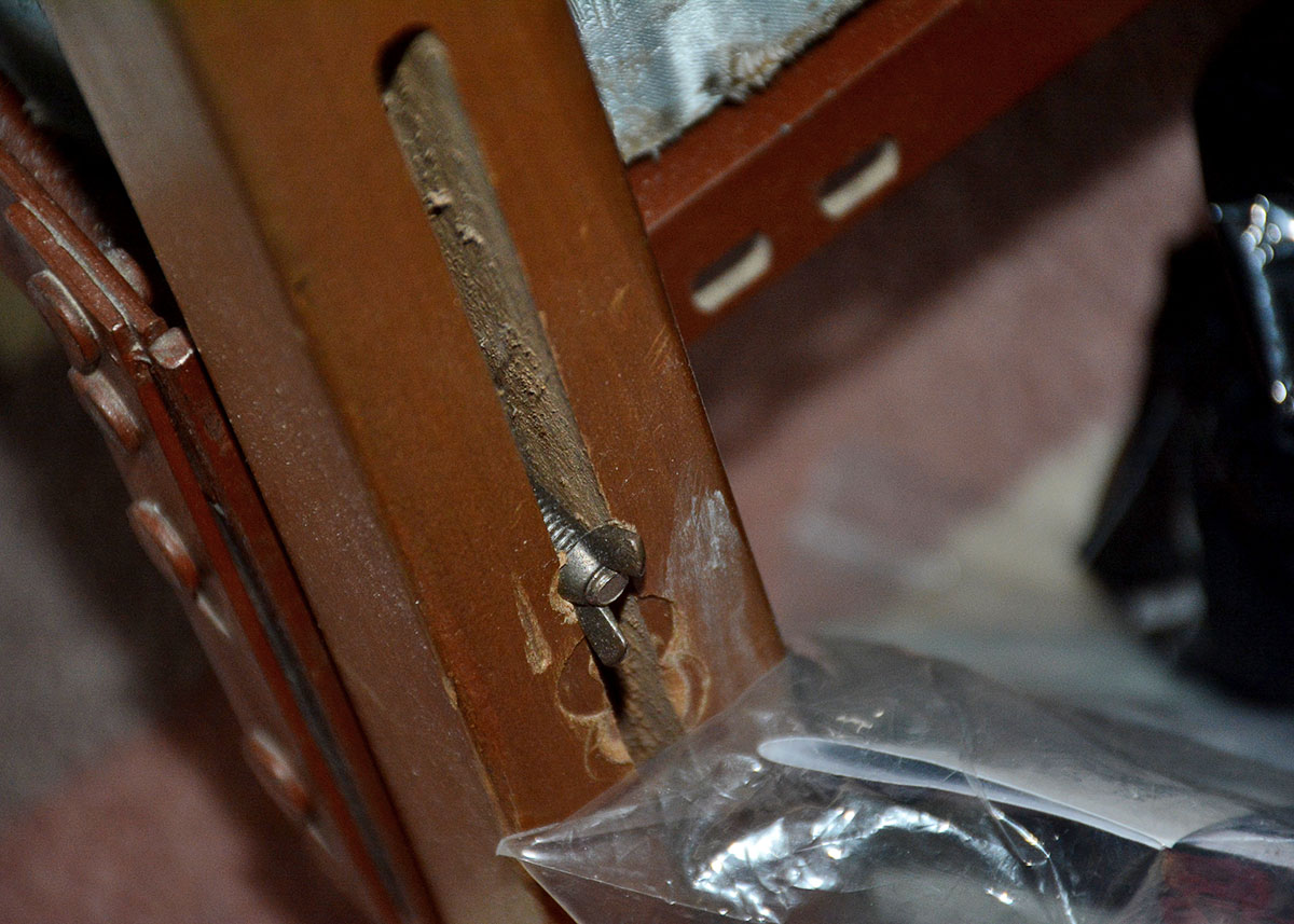 Twin Bed with Pearl White Leatherette Headboard