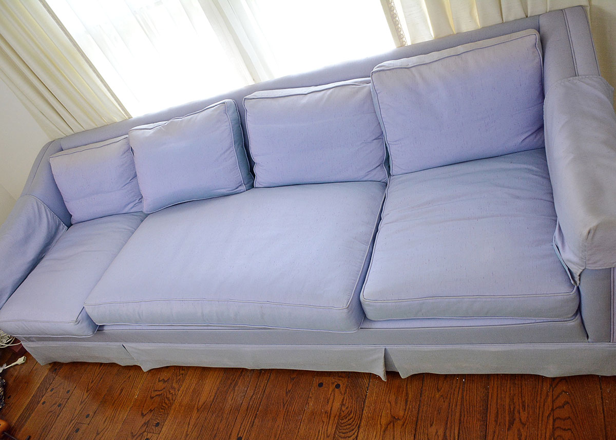 Ralph Morse Lilac Purple Down Filled Sofa