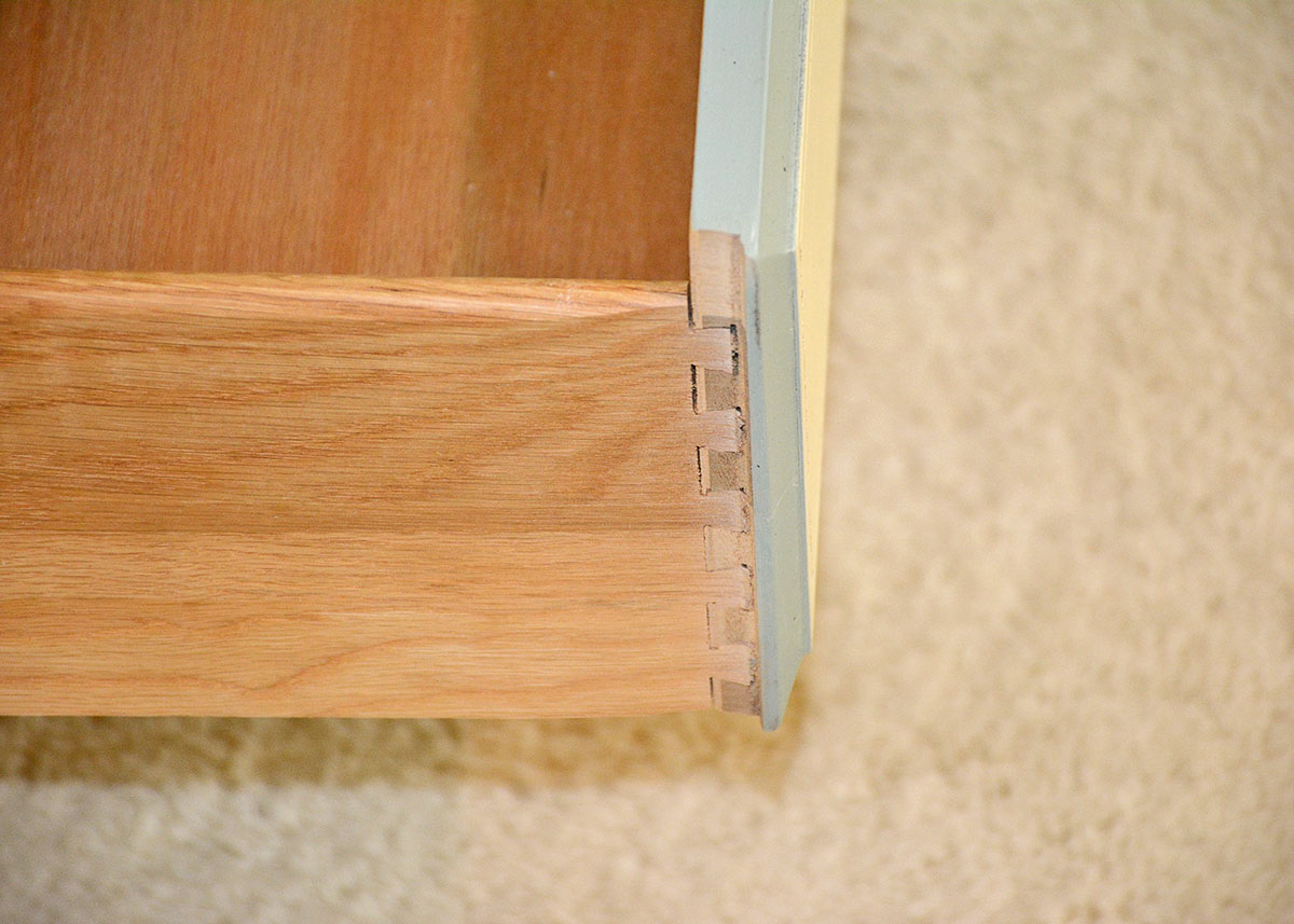 Retro Painted Blue and White Desk and Chair by Basic Witz