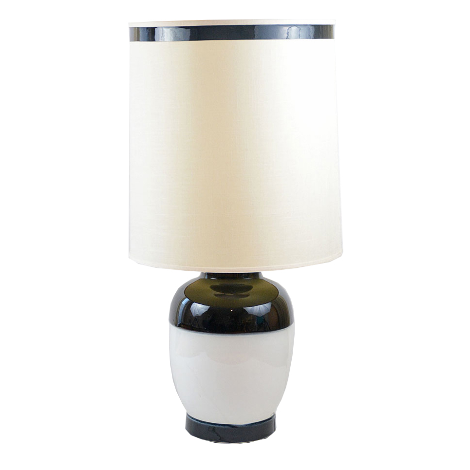 Ceramic Black and White Lamp