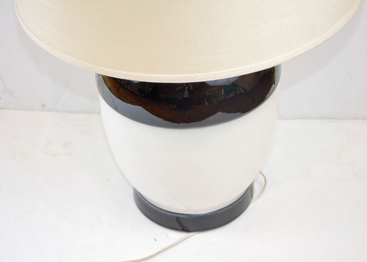 Ceramic Black and White Lamp