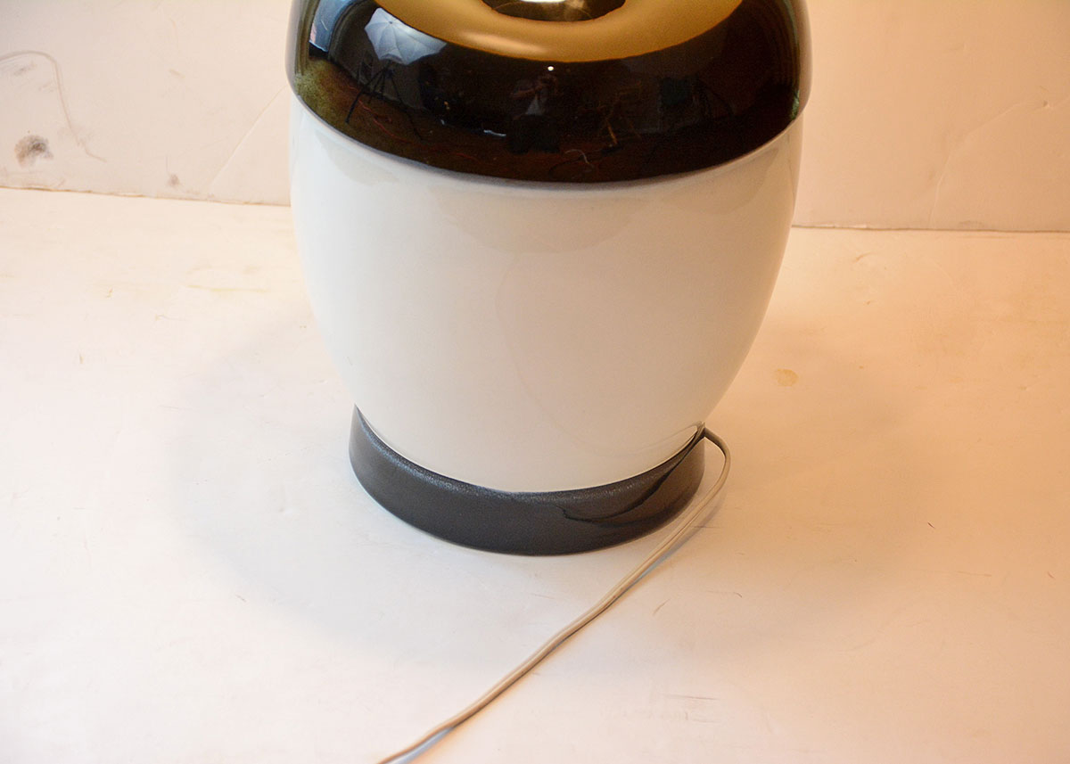 Ceramic Black and White Lamp