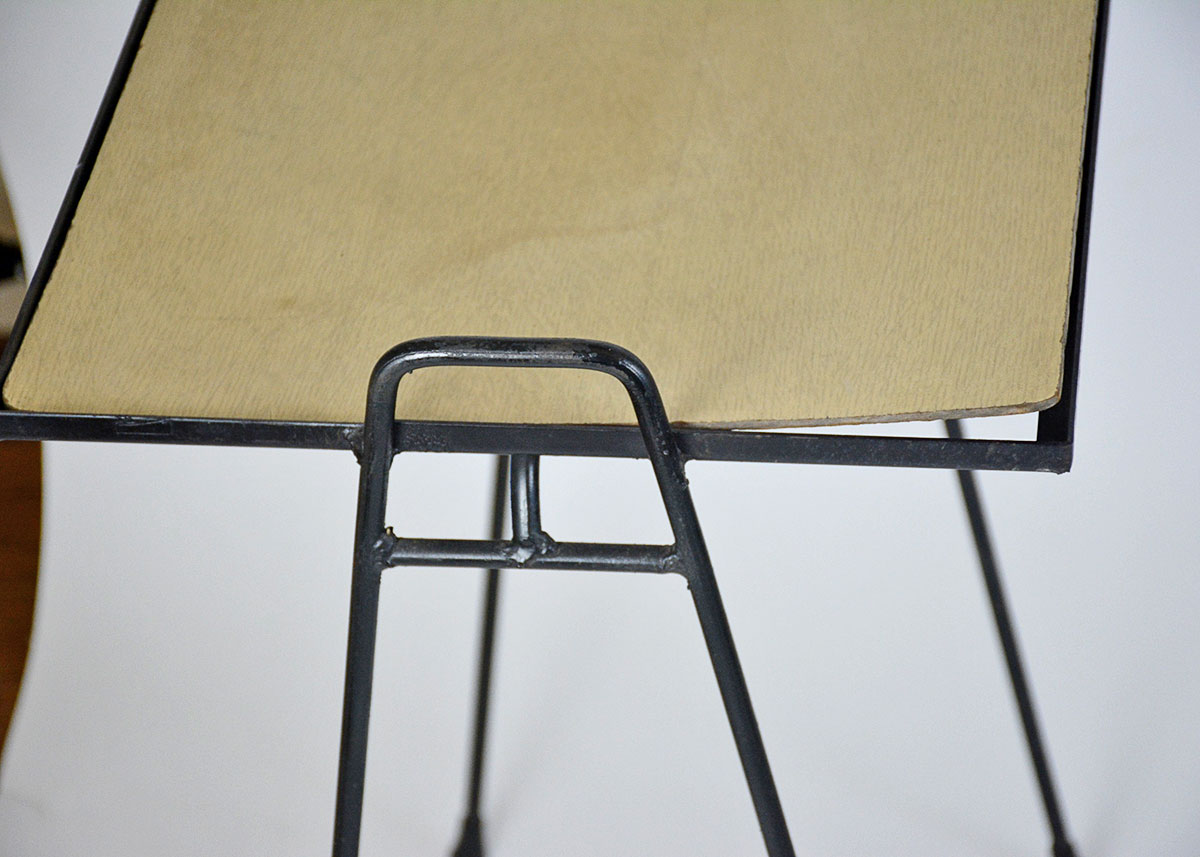 Pair of Mid-Century Black Metal Tables