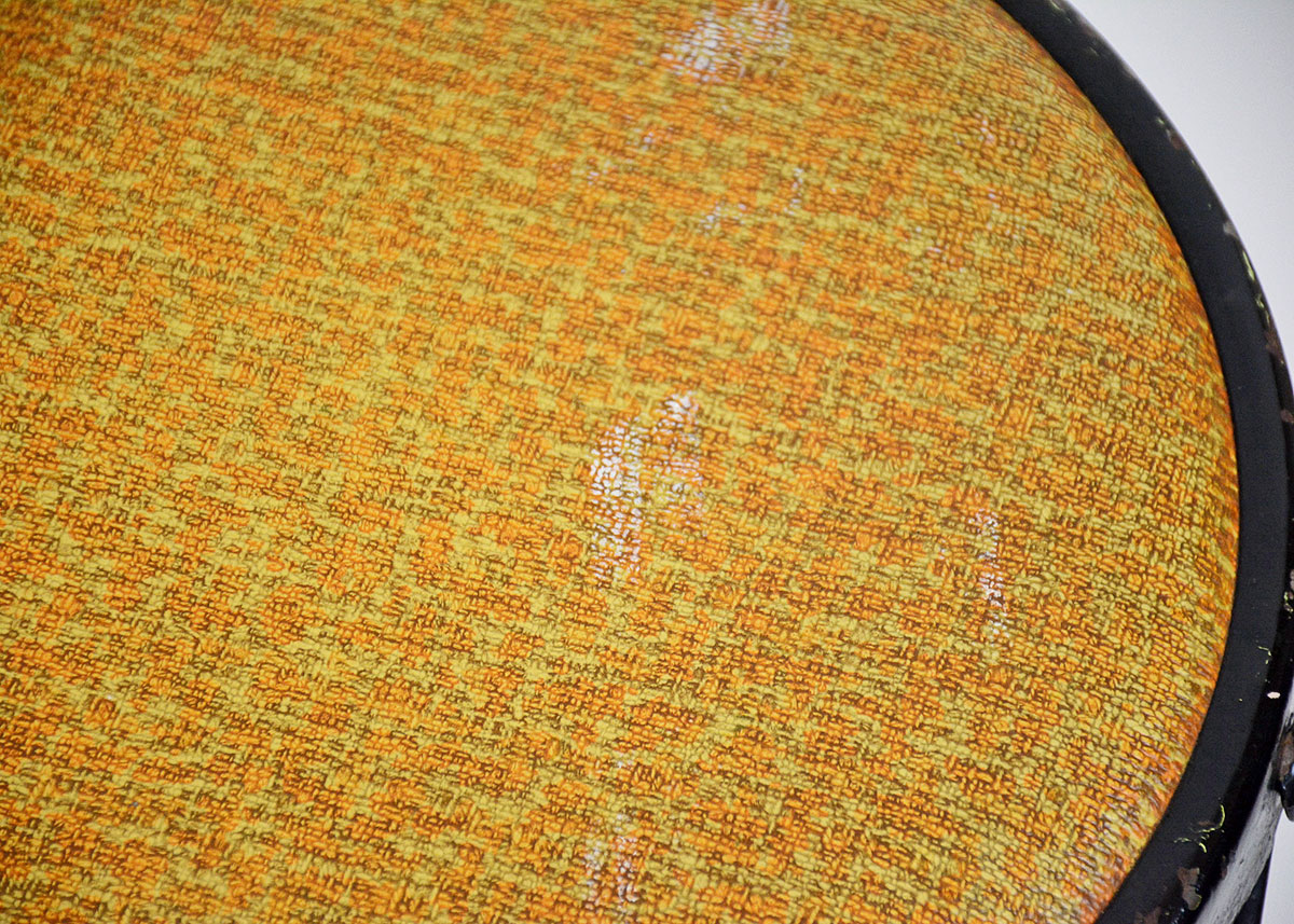 Vintage Black Twisted Metal Stool