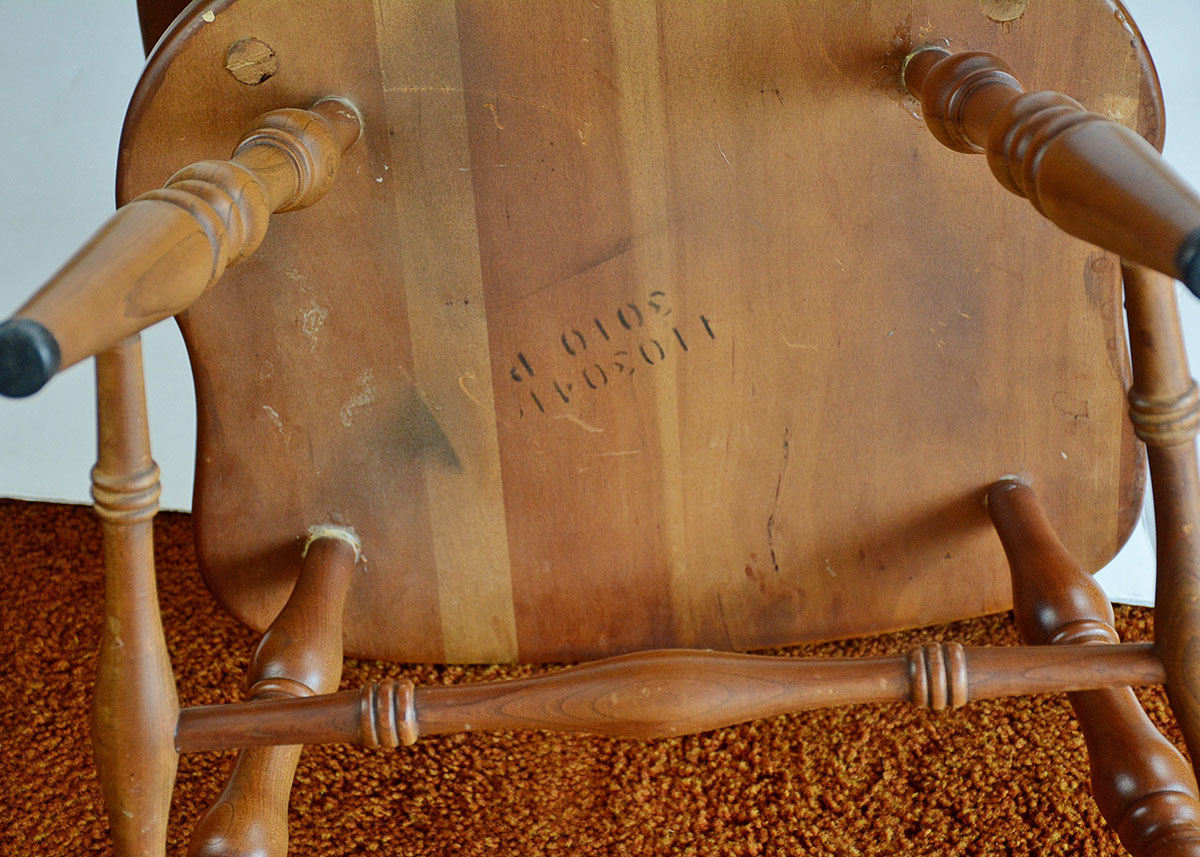 Windsor Style Wooden Arm Chair