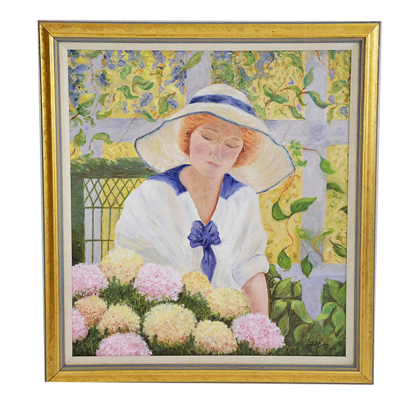 Framed and Signed Oil Painting by Florence Morguelan