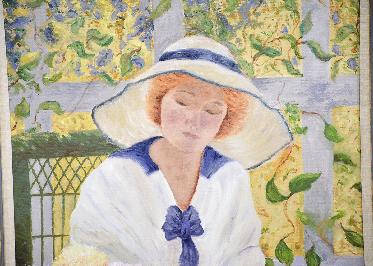 Framed and Signed Oil Painting by Florence Morguelan