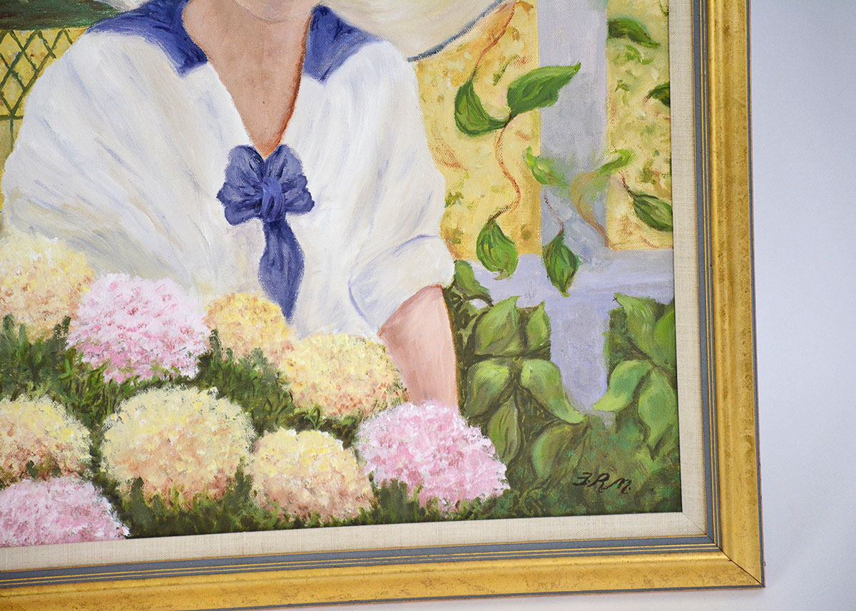 Framed and Signed Oil Painting by Florence Morguelan