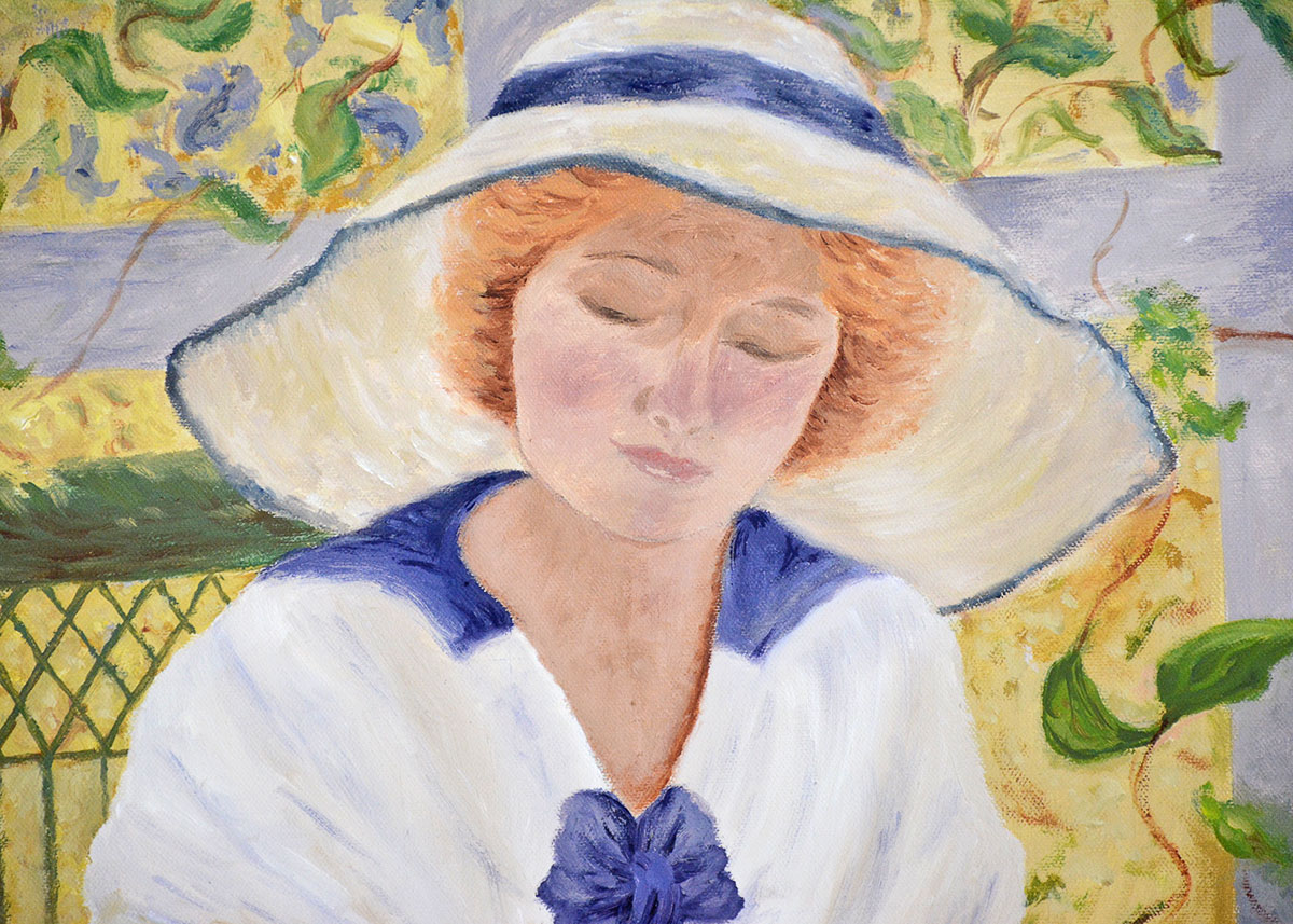 Framed and Signed Oil Painting by Florence Morguelan