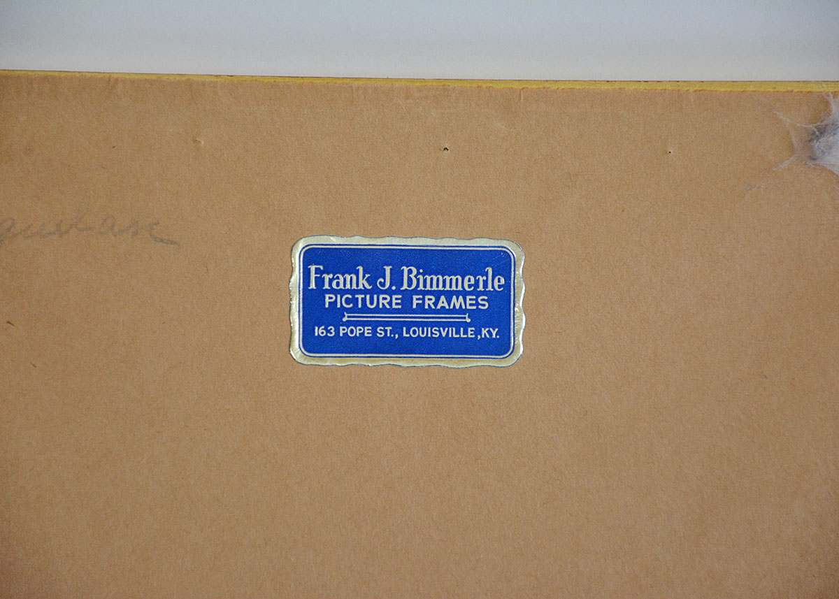 Framed Hand Colored Etching