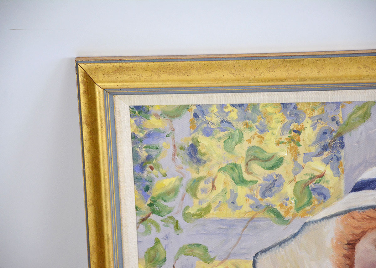 Framed and Signed Oil Painting by Florence Morguelan