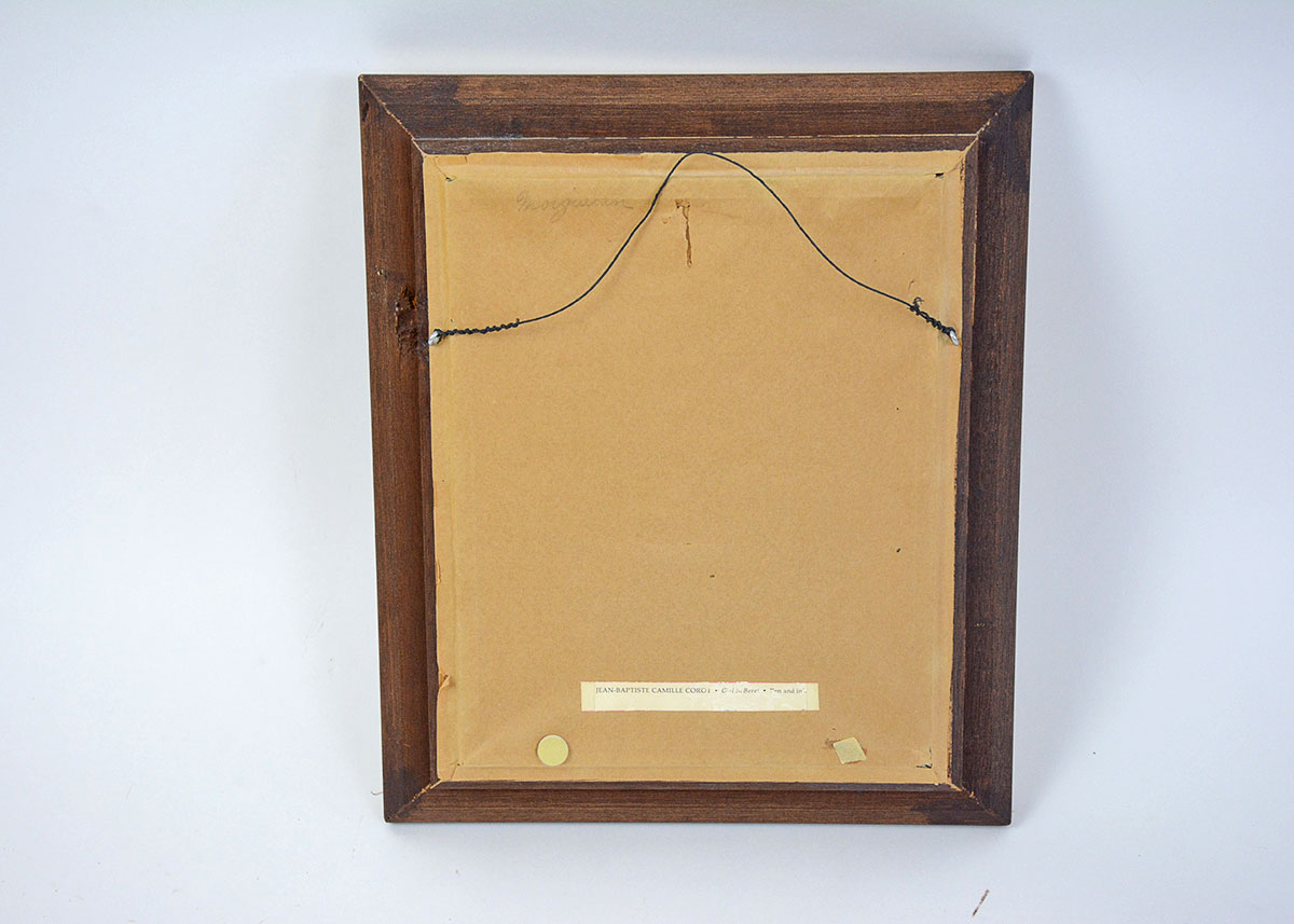 Framed Print of Petite Fille Au Beret by Jean Baptiste Camille Corot