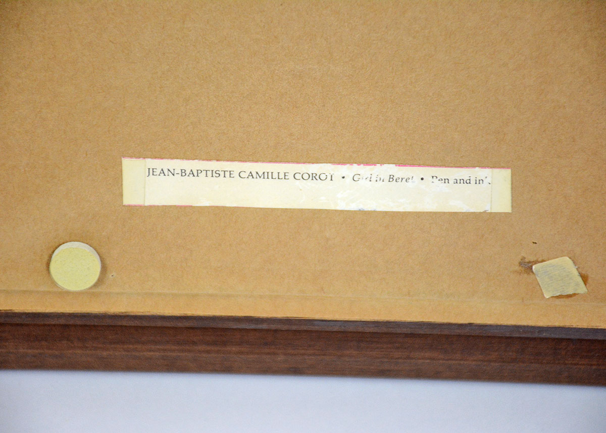 Framed Print of Petite Fille Au Beret by Jean Baptiste Camille Corot