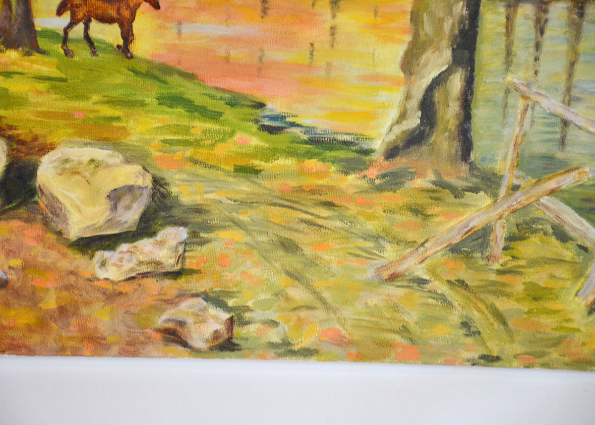 Landscape Oil on Canvas Painting by Florence Morguelan