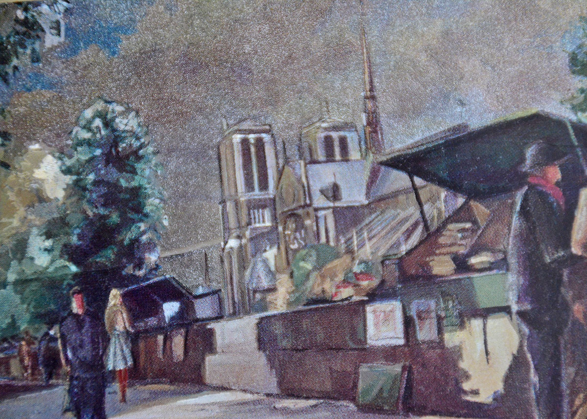 Pair of Framed Reflective Prints Depicting Street Scenes