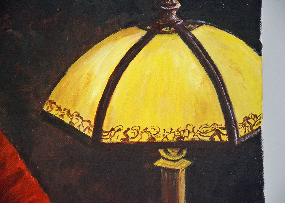 Oil Painted Portrait by Florence Morguelan of a Man with Intent Gaze