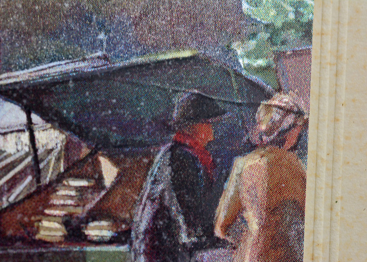 Pair of Framed Reflective Prints Depicting Street Scenes