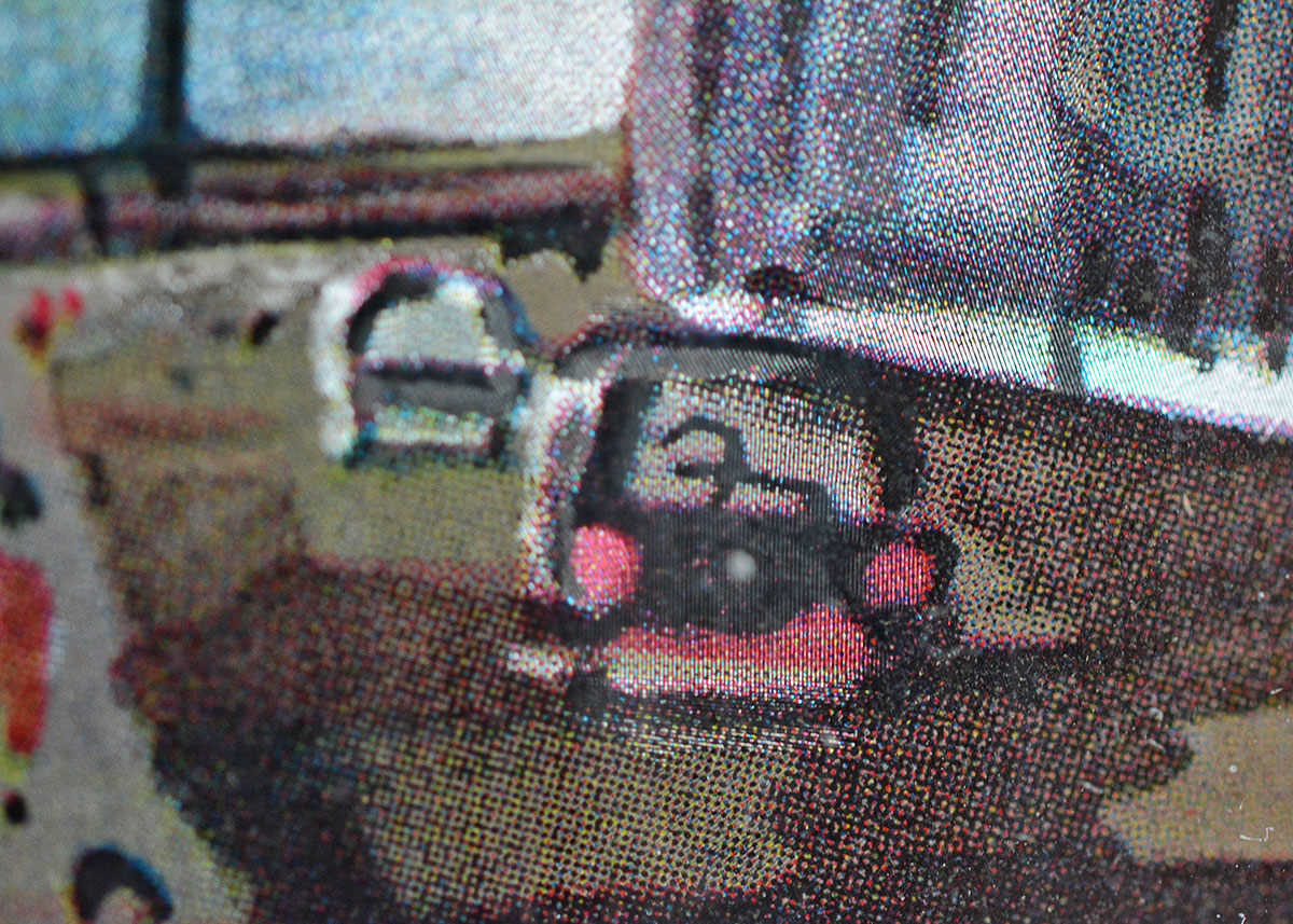 Pair of Framed Reflective Prints Depicting Street Scenes