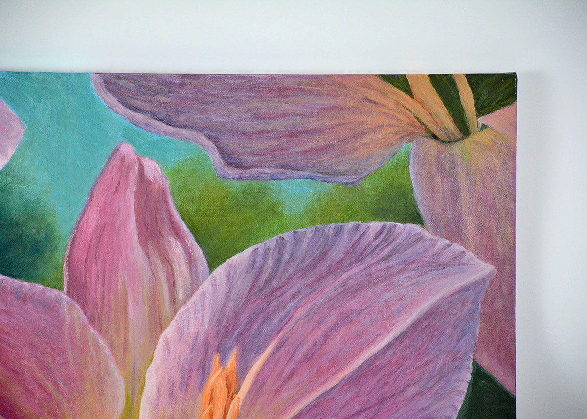 Floral Oil Painting on Canvas By Florence Morguelan