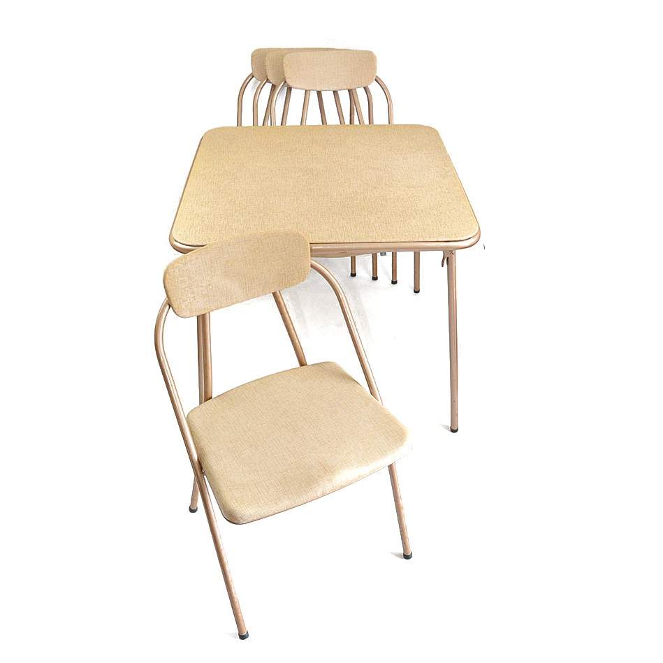1950s Stylaire Folding Table and Chairs Set
