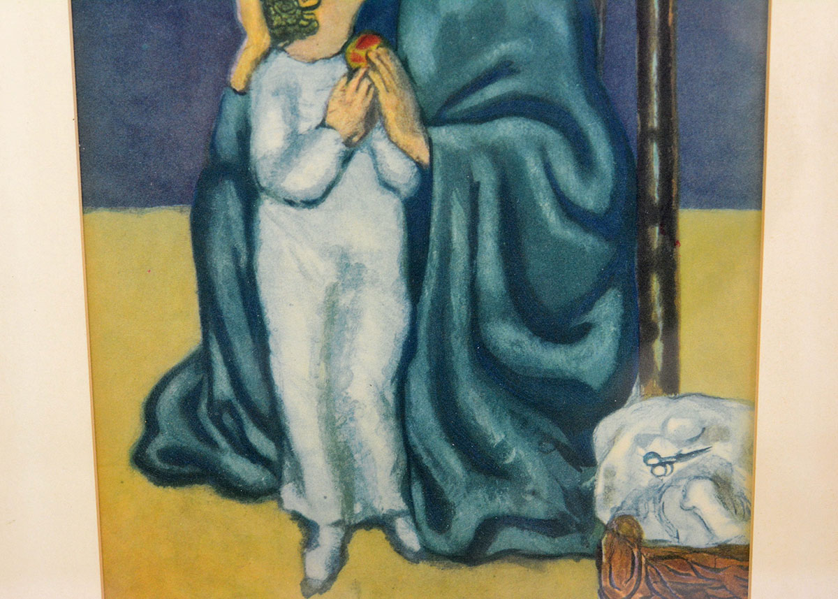 Framed Print Depicting Mary and Young Jesus