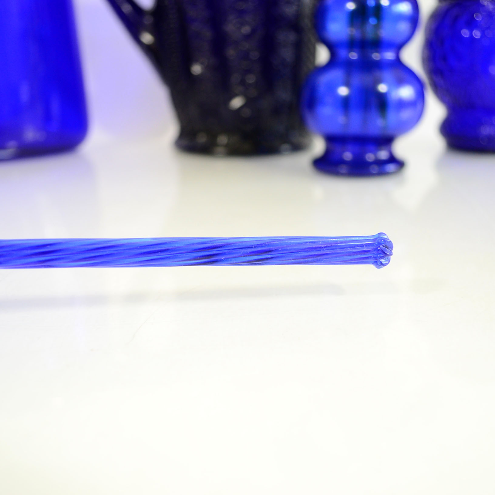 Collection Of Cobalt Blue Glass Decor