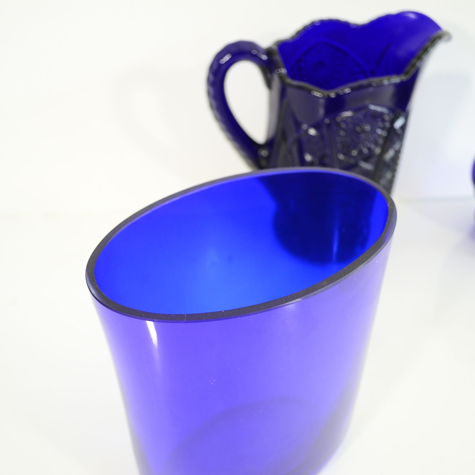 Collection Of Cobalt Blue Glass Decor