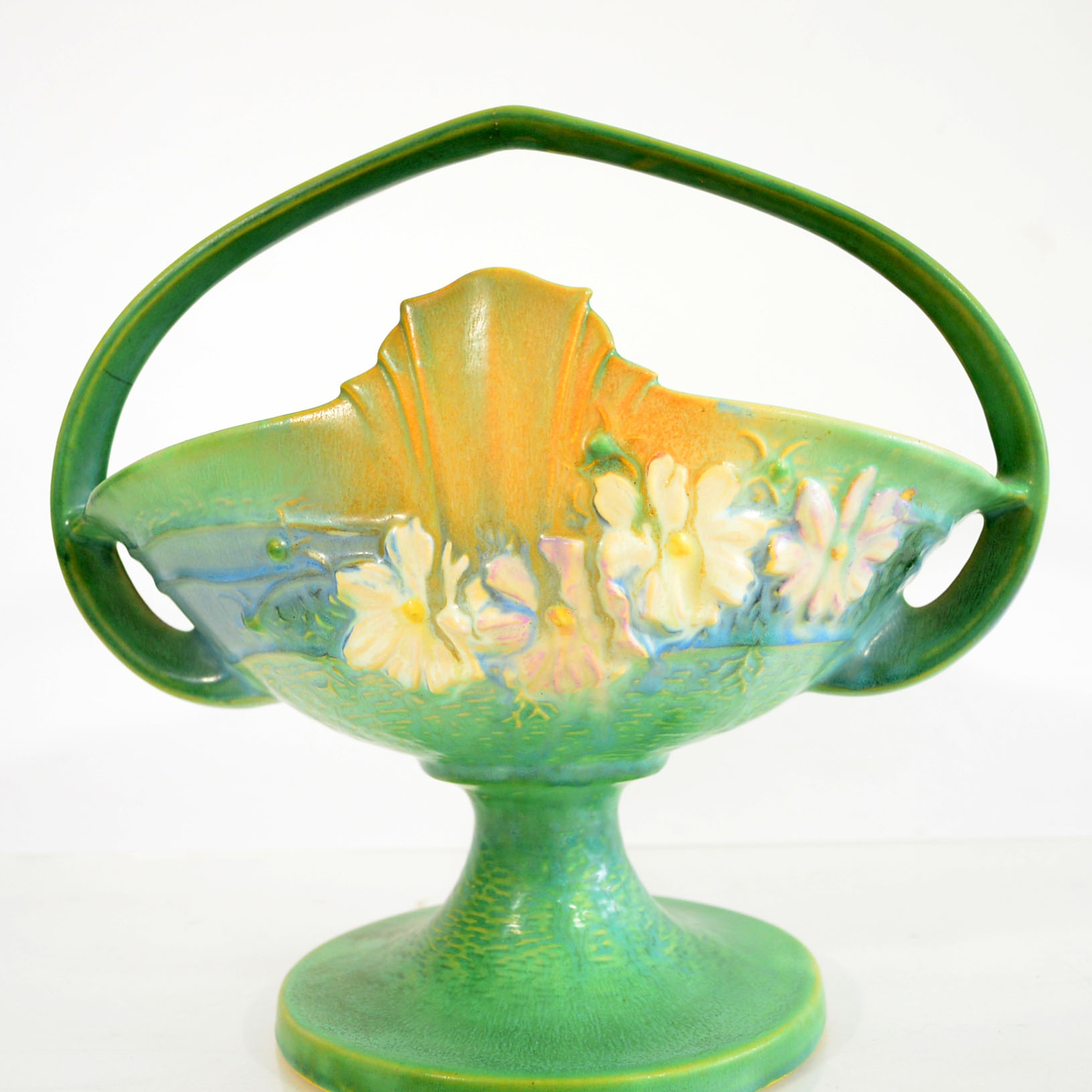 Vintage Roseville "Cosmos" Basket Vase