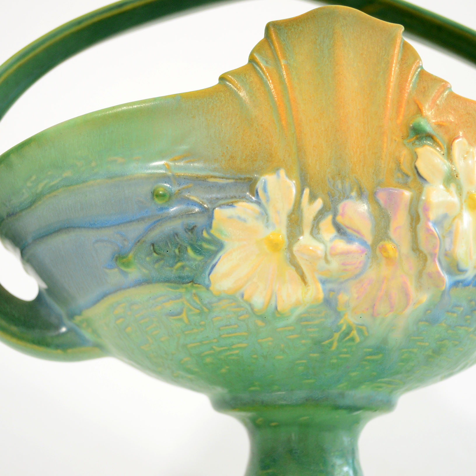 Vintage Roseville "Cosmos" Basket Vase