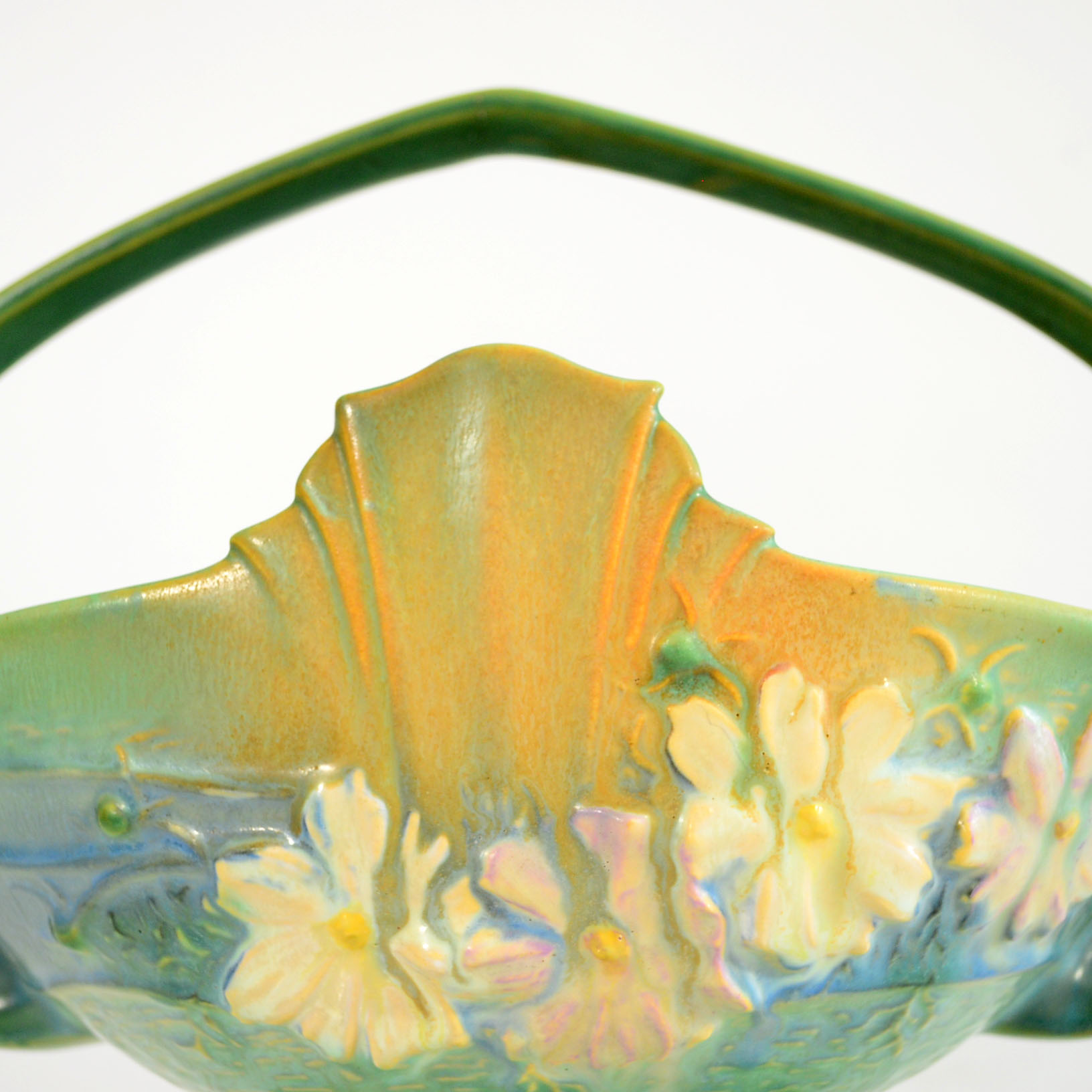 Vintage Roseville "Cosmos" Basket Vase