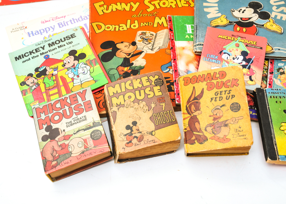 Vintage Mickey Mouse and Walt Disney Children's Books