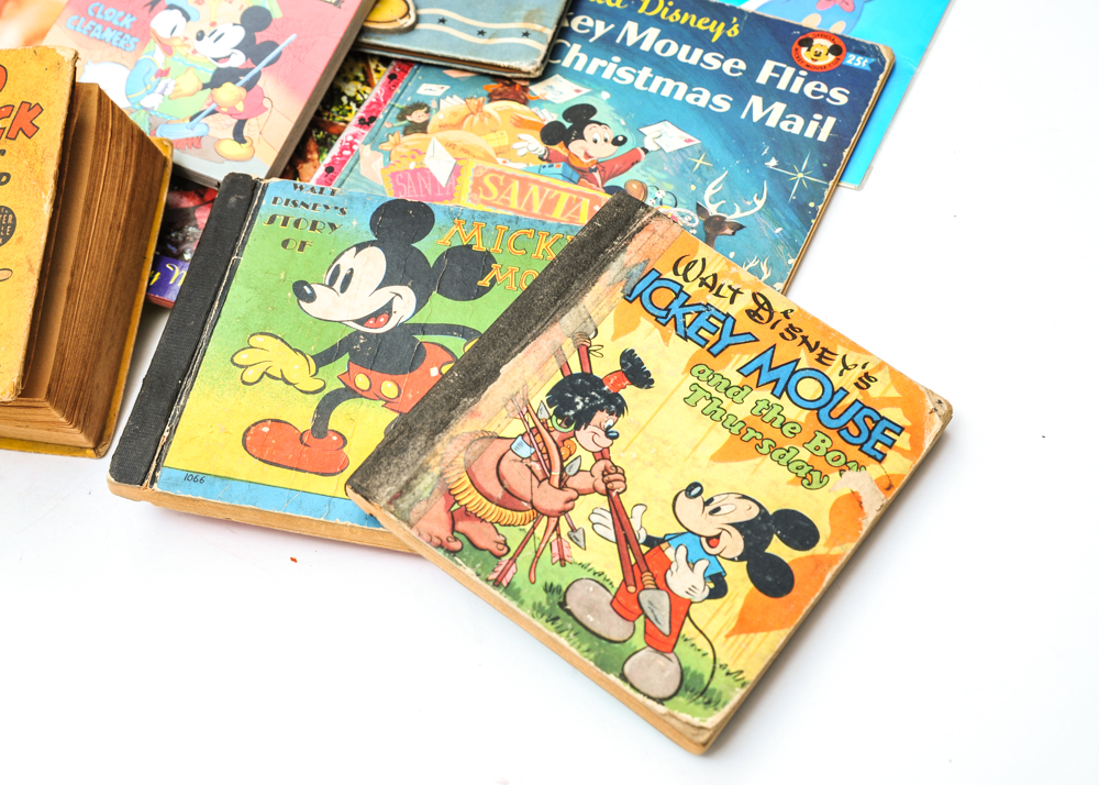 Vintage Mickey Mouse and Walt Disney Children's Books