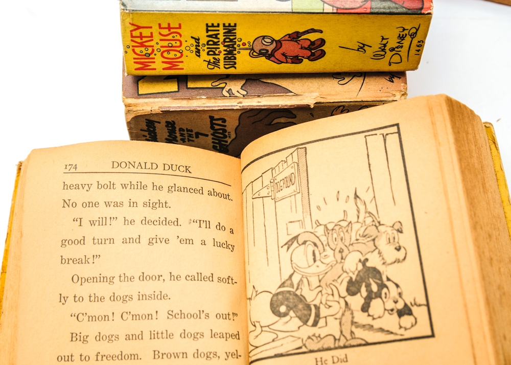 Vintage Mickey Mouse and Walt Disney Children's Books