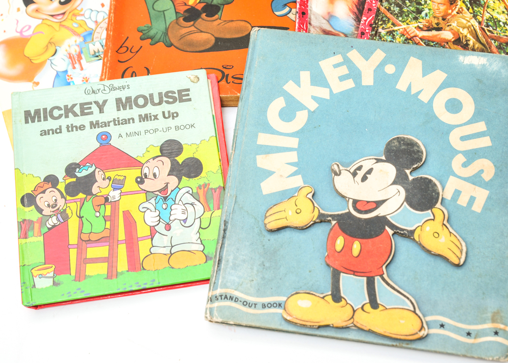 Vintage Mickey Mouse and Walt Disney Children's Books