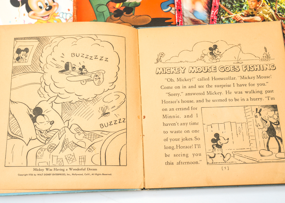 Vintage Mickey Mouse and Walt Disney Children's Books
