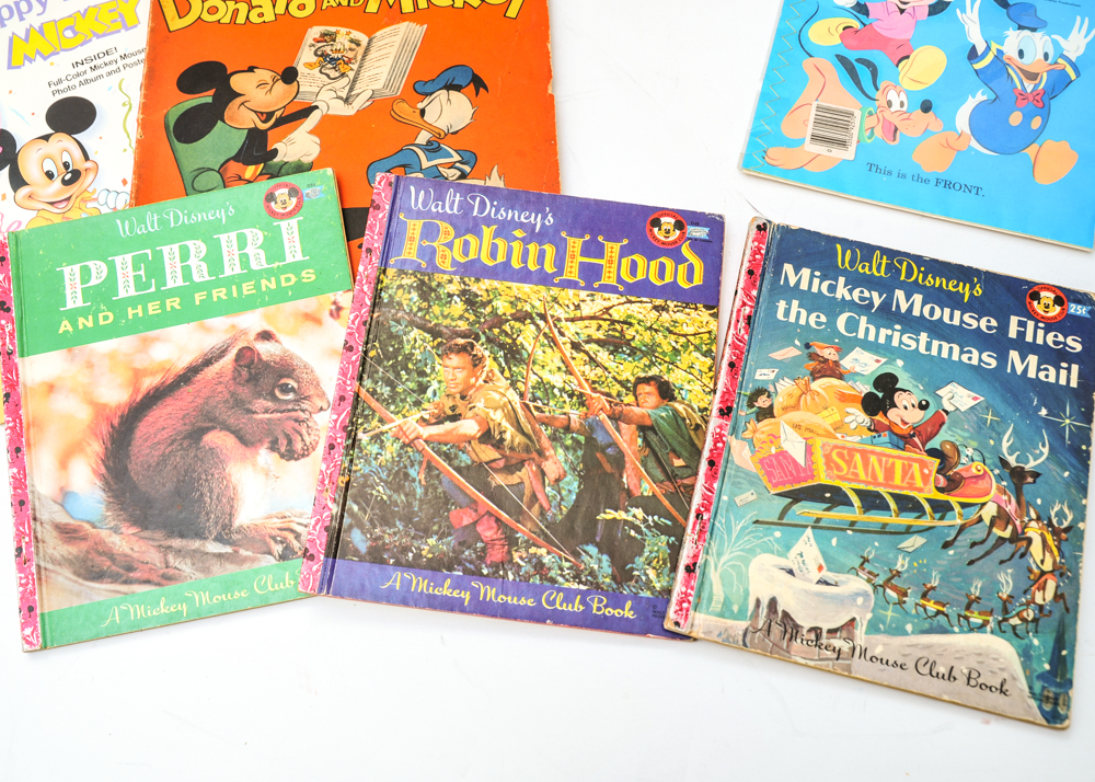 Vintage Mickey Mouse and Walt Disney Children's Books