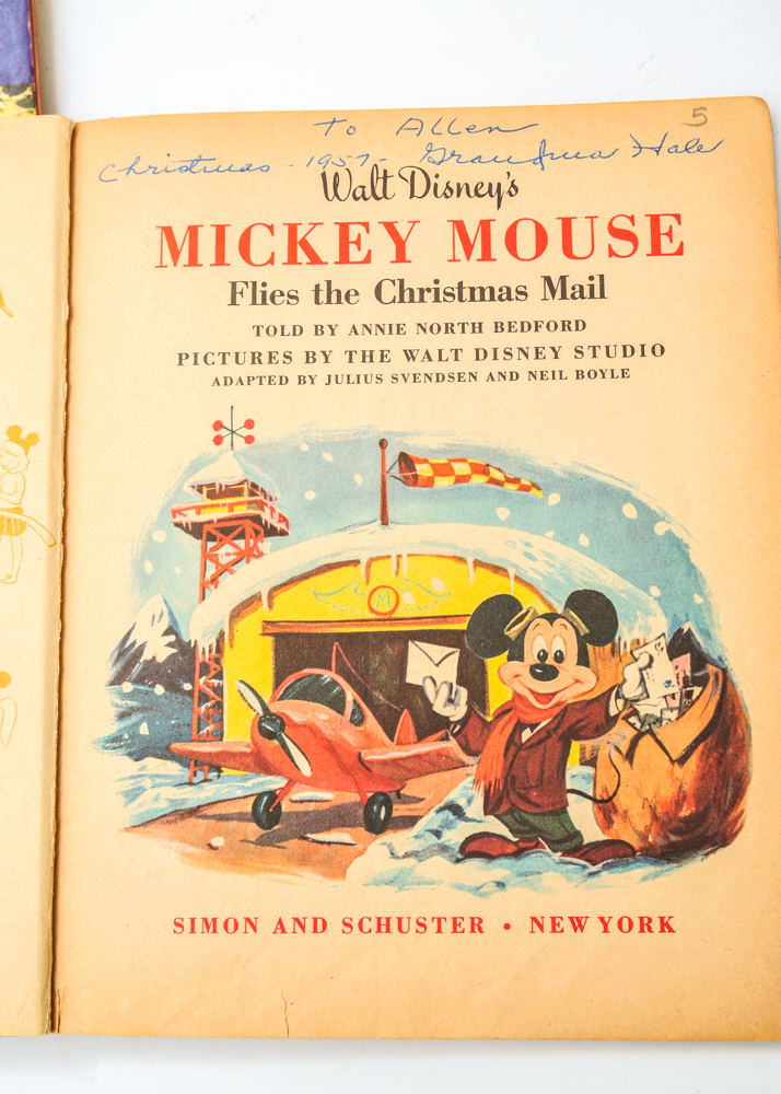 Vintage Mickey Mouse and Walt Disney Children's Books