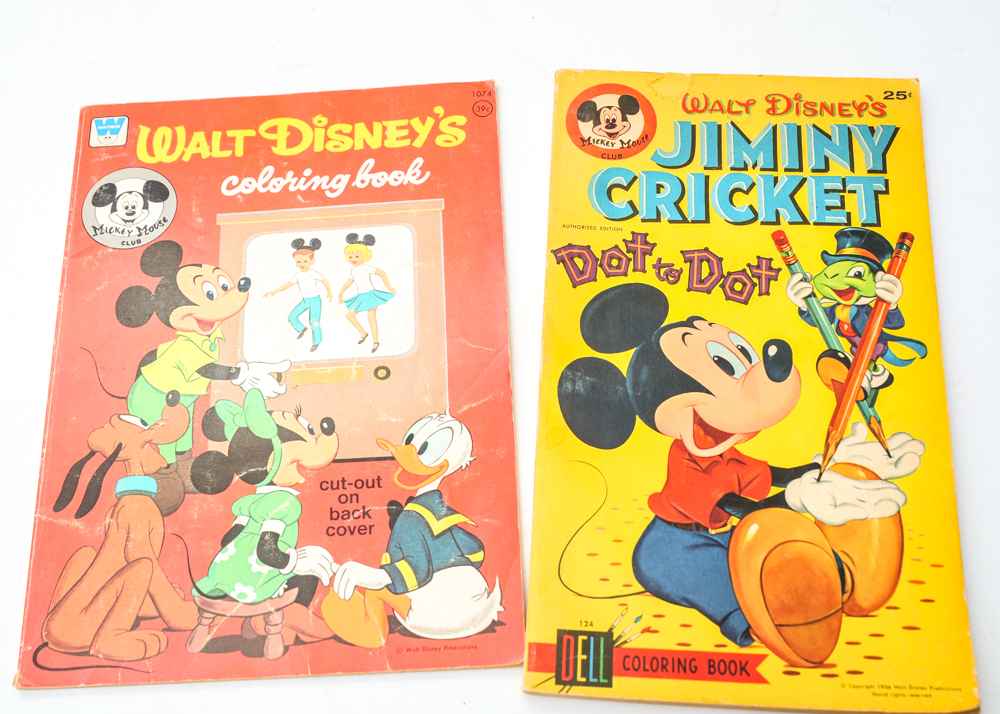 Vintage Mickey Mouse and Walt Disney Children's Books