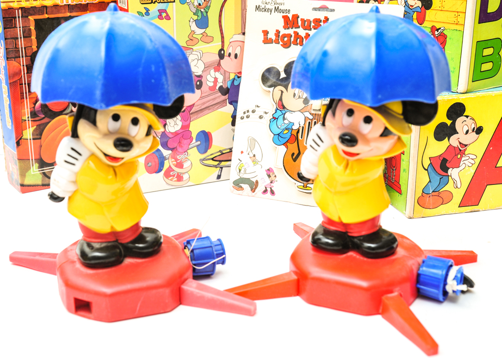 Collection of Vintage Disney and Mickey Mouse Toys